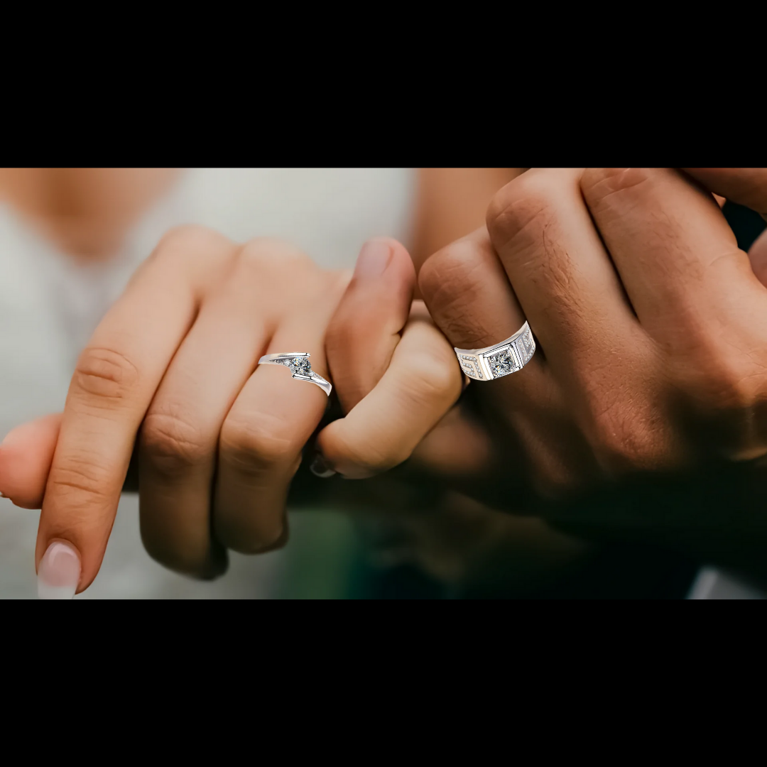 💍Set x2 Anillos para parejas💍Baño en plata