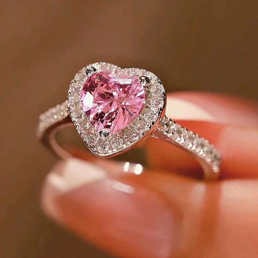 ❤️Set Anillo promesa de amor❤️ Baño Plata