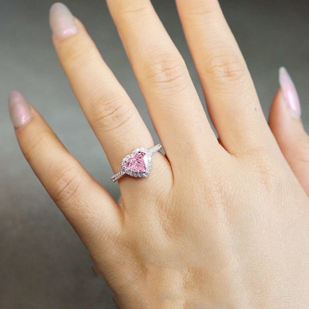 ❤️Set Anillo promesa de amor❤️ Baño Plata