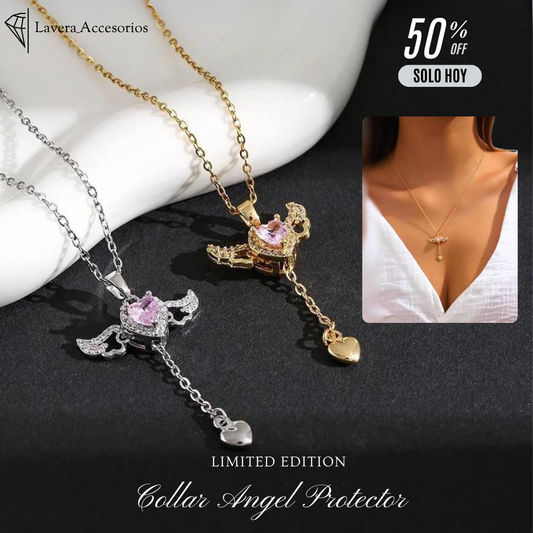 🔥Últimos🔥Collar Ángel protector *Baño oro 18k*