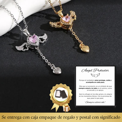 🔥Últimos🔥Collar Ángel protector *Baño oro 18k*